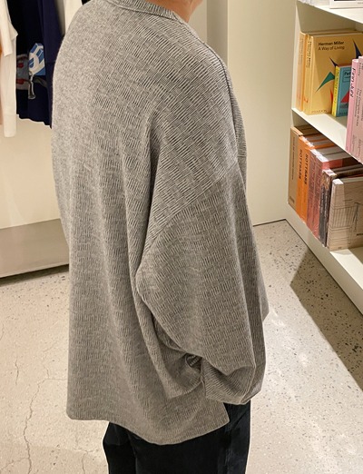 Over Knit Texture Long Sleeves