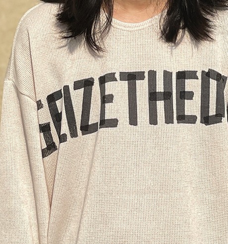 Seize the day Taped Over Knit T-shirts