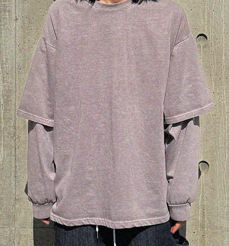 Pigment Layed Over Long Sleeves