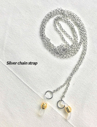 [자체제작/단독]glass strap chain (Silver)