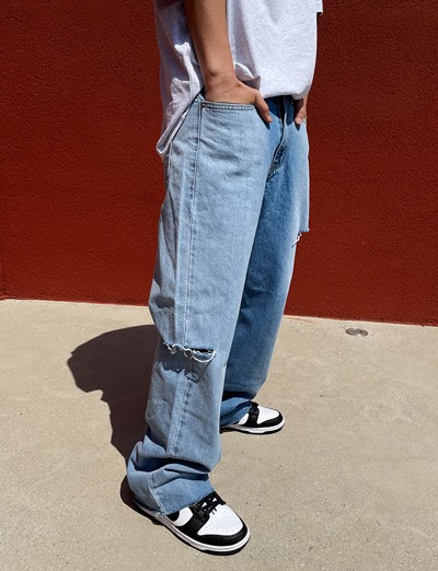 (3size/unisex) Gradation Dis Regular Jeans