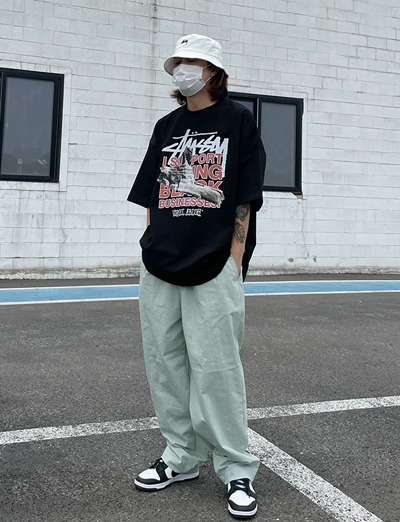 (2color/limited) St*ssy x Off-W*ite 40 WT T-shirt