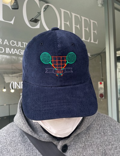 (1color/unisex) Tennis Corduroy Vintage Ball Cap